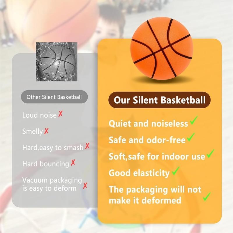 Children's educational silent basketball, indoor special, free basket, value set,