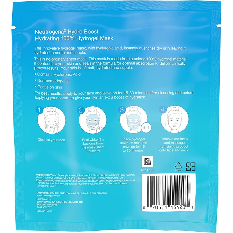 Neutrogena Hydro Boost and Hydrating Hydrogel Mask, 1 Ounce Each