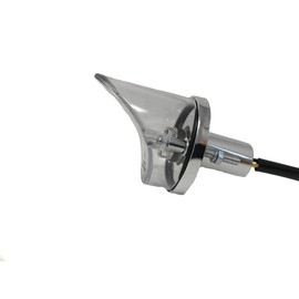 Alchemy Parts Motorcycle Sportsbike LED Rear Tail Light Stop Running with Round Pointy Clear Lens Custom Bike Café Racer Tailpiece