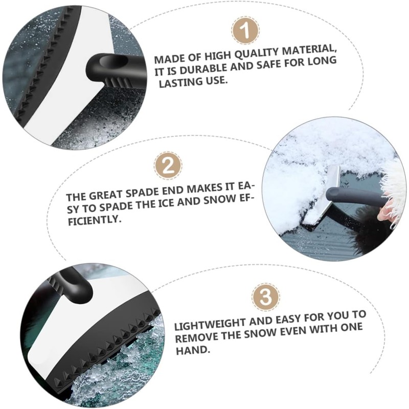 Ice Scrapers for Car Windshield, Wider Scratch Free Snow Scraper