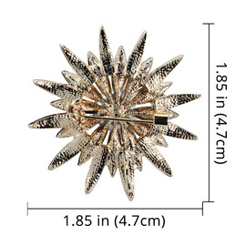 Mamfous Rose Gold Austrain Crystal Geometry Flower Brooch for Women with Simulated Pearl Bouquet Jewelry Accessories (rose gold)