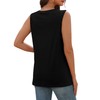 SAMPEEL Summer Tops for Women Black Button Down Tank Top
