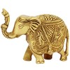 ITOS365 Brass Trunk Up Elephant Statues Set of 2 -