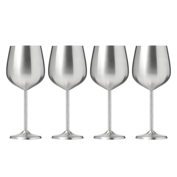 Cambridge Silversmiths 4 Piece Set of 18 oz Stainless Steel