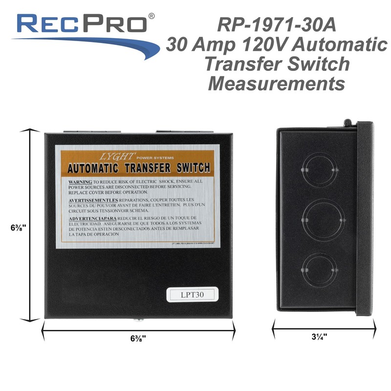 RecPro RV Automatic Transfer Switch | 120V | 30Amp |