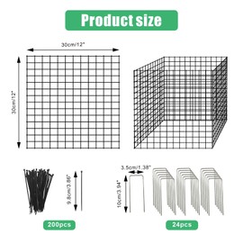 Eunika 8 Pack Round Plant Protector from Animals,24 Pcs 12" x 12" Metal Mesh to Keep Animals Out Wire Plant Protectors for Rabbits Chicken Duck Barricades for Garden Vegetable Flowers Protection