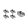 PROREGAL Economy Set of 5 Grey Storage Boxes 4.1 with