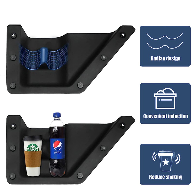4Pcs Door Side Cup Holder Storage Pocket Compatible with Ford