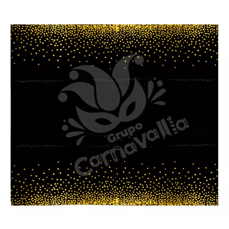 Grupo Carnavallia 6 Manteles Desechable Rectangular Negro Puntos Fiesta