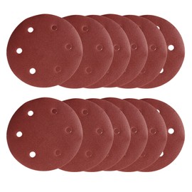 24 PCS Drywall Sander Sanding Dics, 6-Hole Hook-and-Loop Sanding Discs Sandpaper A80/100/120/150/180/240 Grit