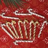 Pack of 12 Candy Canes Christmas Tree Decorations - Glitter