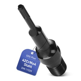 1 1/4 Inch UNC SDS Plus Adapter Made of 42CrMo4 Steel 190 mm for Diamond Core Drill Bit Tile Drill Core Drill Bit Socket Countersink Adapter (DIN 1.7225)