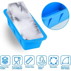Unbranded 2 Pcs Silicone Ice Cube, 4.7lbs Ice Brick, Extra Large Block Mold for Ice Bath