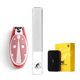 Magnetic Beetle-Shaped Nail Care Set for the Whole Family Refrigerator Magnet Clip + Children's Nail Clippers + Nano Bright Nail File (pink)
