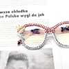 ICARA Oversized Christmas Bling Rhinestone Reading Glasses for Women Christmas