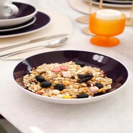 High Quality Dining Cups Plates and Bowls Ceramic Purple Dessert Plates and Colorful Glazed Drinking Cupscolor: #2019/12