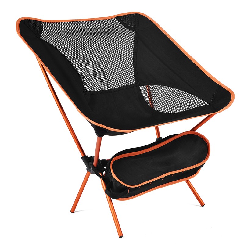 Outdoor Folding Beach Chair Portable Mesh Back Aluminum Alloy Rack