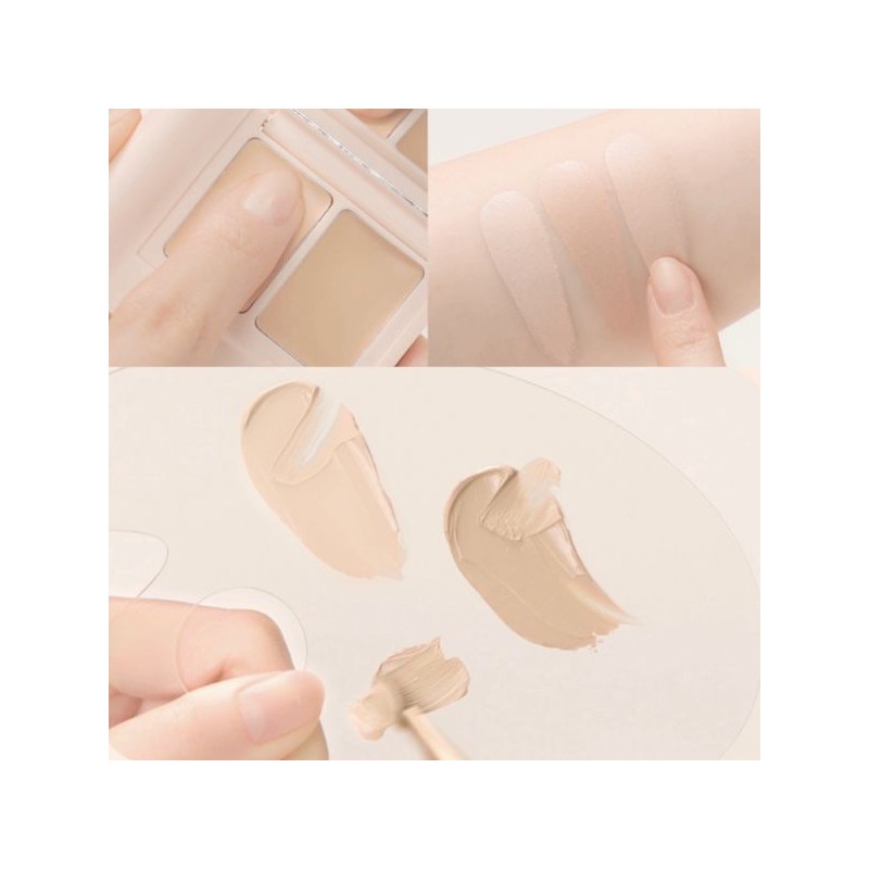 DASIQUE Pro Cover Dual Concealer Palette 2.4g, Color:17 Fair