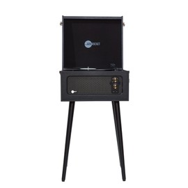 Arkrocket Discovery II 3-Speed Bluetooth Record Player Retro Console Turntable with Built-in Speakers and Removable Legs (Black)