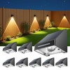 LETMY Solar Fence Lights Outdoor 8 Pack - Brighter Focused