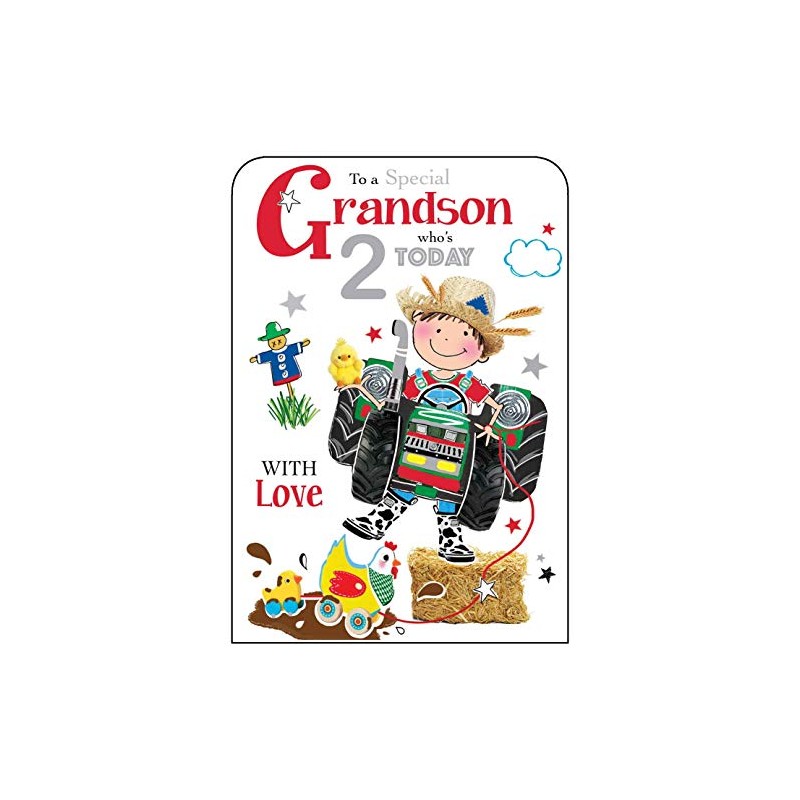 Grandson 2nd Birthday Card
