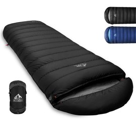 BUERTS Down Sleeping Bag for Adults. 680FP Ultralight Portable, Backpacking Sleeping Bag for Hiking, Camping, Mountaineering, expeditions and Backpacking. with Compression Sack