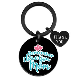 Valentine's Day Gift for Mom Keychain Gifts for Mom Unique Moms Gifts Mom Birthday Gifts from Daughter Son Best Mother's Day Keyring Gift Remember I Love You Mom