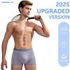Boxhero [2025 Upgrade] Bamboo Boxer Briefs- Breathable Mens Underwear, Built-in