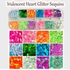24 Colors Heart Nail Glitter Sequins Holographic Hearts Chunky Glitters