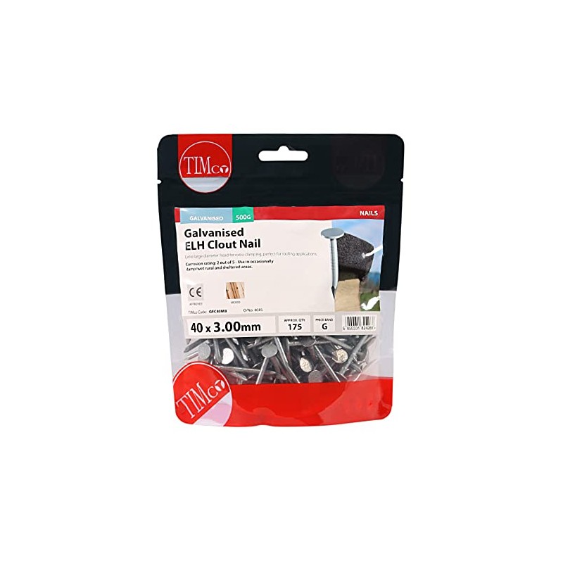 TIMCO Galvanized ELH Clout Nails - 40 x 3.00 -