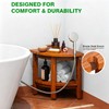 Teak 18" Corner Shower Bench Stool for Inside Shower