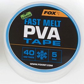 Fox Edges Fast Melt PVA Tape 5 mm 40 m - Water Soluble Tape for Filling PVA Bags, PVA Tape for Feed Nets for Feeding