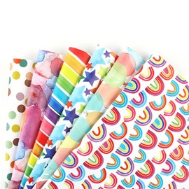 YTTEEIRRAC Wrapping Paper, Tissue Paper, Cute Pattern, Birthday, Celebration, Valentine's Day, Christmas, Wedding, Popular, Wrapping Supplies, 6 Sheets, Wrapping Paper