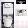 OasisFlow Dual Flush Actuator Plate for Wall Hung Toilets, Compatible