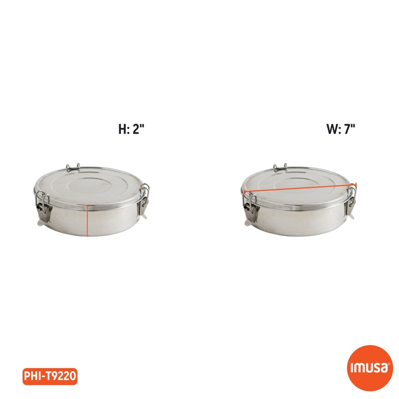 IMUSA 1.5Qt Stainless Steel Flan Mold with Lid, Round Baking