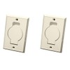(2) Central Vacuum Wall Hose Inlet Almond Beige for BEAM