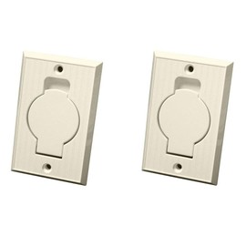 (2) Central Vacuum Wall Hose Inlet Almond Beige for BEAM - NEW