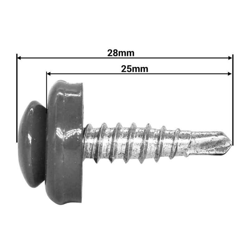 SKIR'CO Pack of 40 Roofing Screws 4.8 x 28 mm