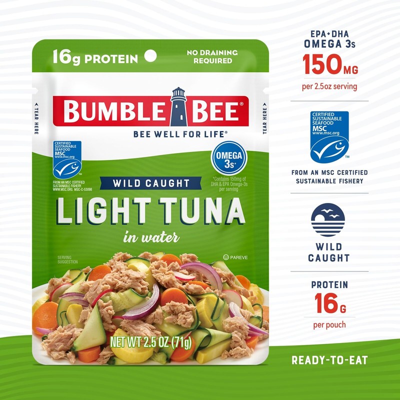 Bumble Bee Premium Light Tuna In Water 2.5Oz Pack Of