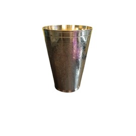 ROYALSTUFFS Brass Lassi Glass Drinkware Set Of 2 Tumbler For Home, Dhaba | Embossed Flower Design | Gift Set