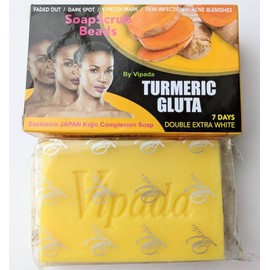 Vipada Turmeric & Gluta + Kojic Soap 160g bars *Double White & Exfoliation* (1)