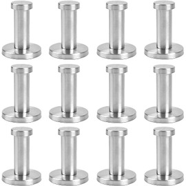 Tebery Pack of 12 Coat Hooks Stainless Steel Towel Hooks Wall Mounted Coat Hooks Brushed Nickel 52 mm
