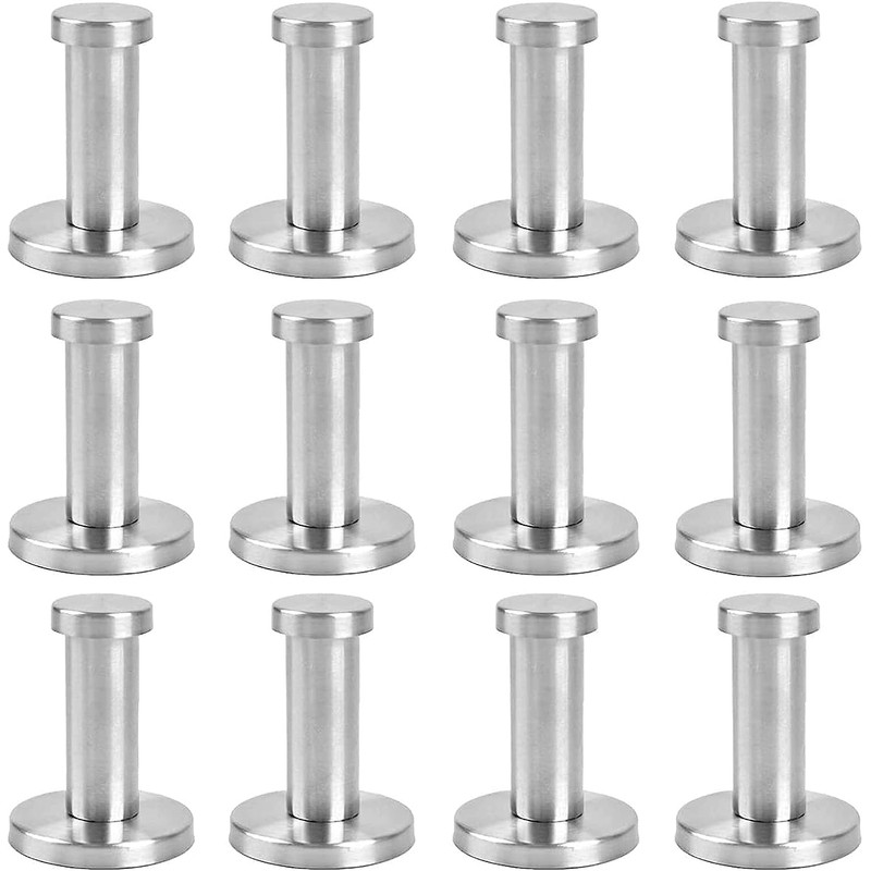 Tebery Pack of 12 Coat Hooks Stainless Steel Towel Hooks
