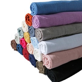 Linen Fabric Sold by the Metre Natural 100% Linen Summer Thin Soft Linen Cloth Pre-Washed Patchwork Fabric Linen Plain Cotton Linen Fabrics for Sewing Embroidery Clothing Width: 130 cm