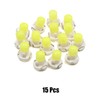uxcell 15pcs 12V T3 White Plastic Wedge LED Dash Gauge