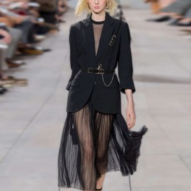 Kajeer Women's Punk PU Leather Belt - Black Fashion Chain Belt Women Gothic Waist Belt for Women, B-shoulder strap + golden chain