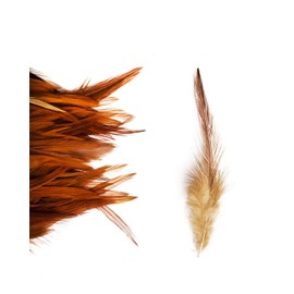 Happy Feather 100PCS Saddle Hackle Rooster Feather for Crafts, 5-7 inch Natural Pheasant Neck Feathers DIY Pendant Earrings Dream Catcher-Natural