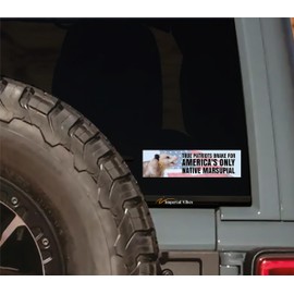 IMPERIAL VIBES -Possum Bumper Sticker - U.S. Flag True Patriots Brake for America's Only Native Marsupial Opossum Sticker, Strong Adhesive Waterproof Used for Gifts, Truck, Pack of 2 - Imp -123