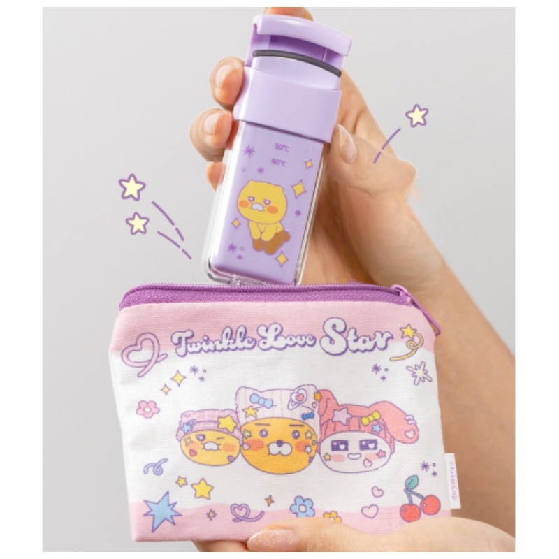KAKAO FRIENDS Winkle Mini Heating Eyelash Curler 1ea(+Pouch), Option:Chunsik