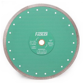 FACHLICH Diamond Porcelain Saw Blade - 12" Tile Blade 300MM Ceramic Cutting Disc with X Teeth Turbo Mesh Rim,for Ceramic Tile Porcelain Granite Marbles